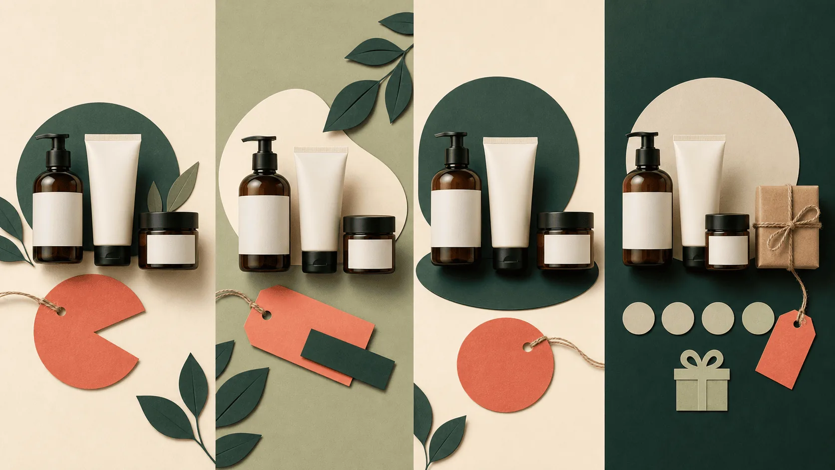 Four physical product arrangements representing different bundle pricing models.