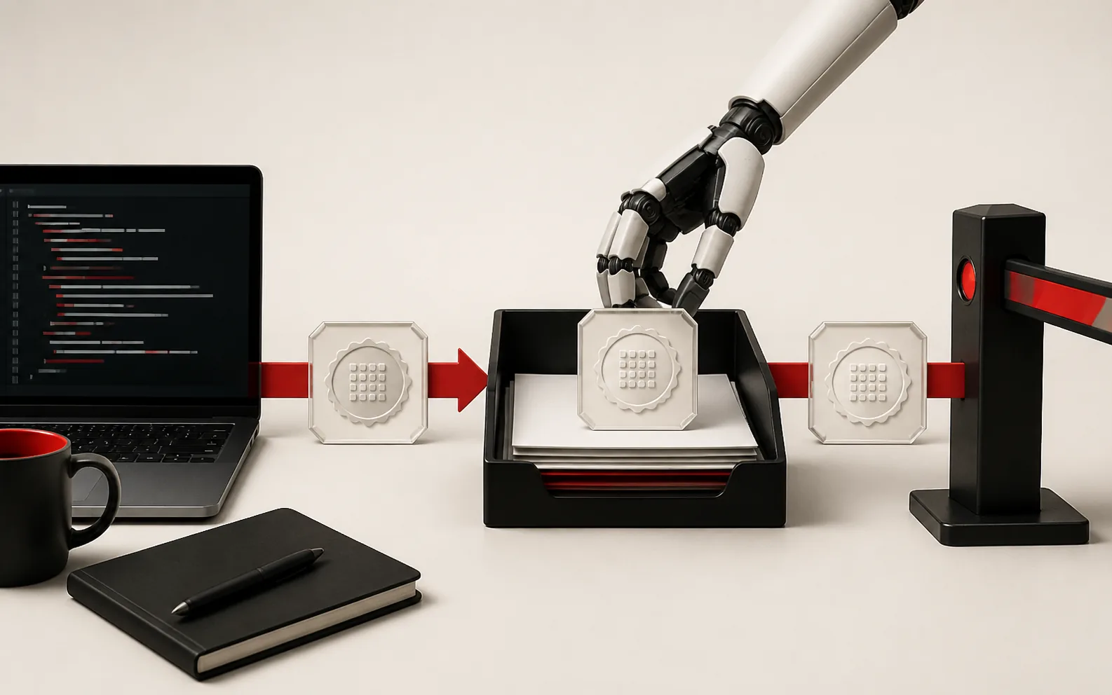 A local scan produces a report that can be reviewed in a terminal workflow before any automation makes a decision.